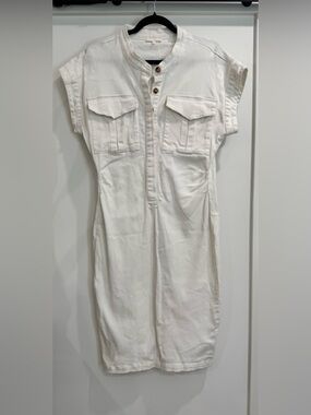 Bohme Caitlin Denim Dress in Ivory